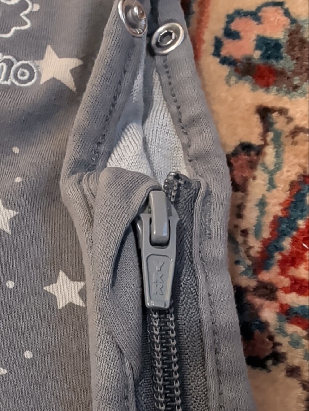 Woolino 4 Season Sleep Sack 2-24 Months - Grey Star Print - Picture 4 of 7